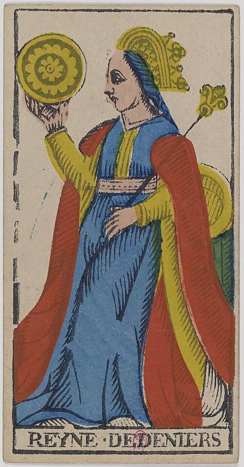 Rainha de Ouros · Tarô de Marselha histórico
