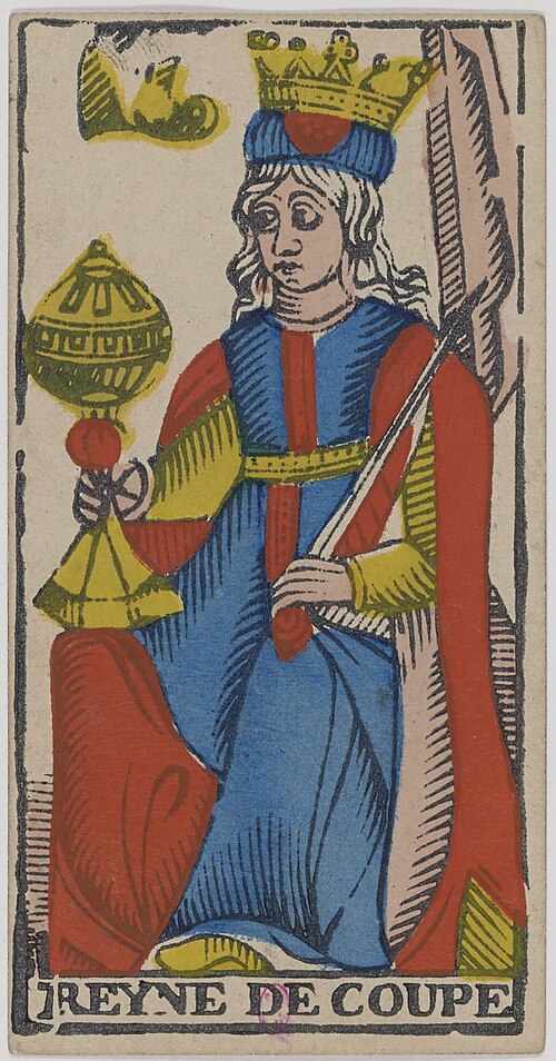 Rainha de Copas · Tarô de Marselha histórico