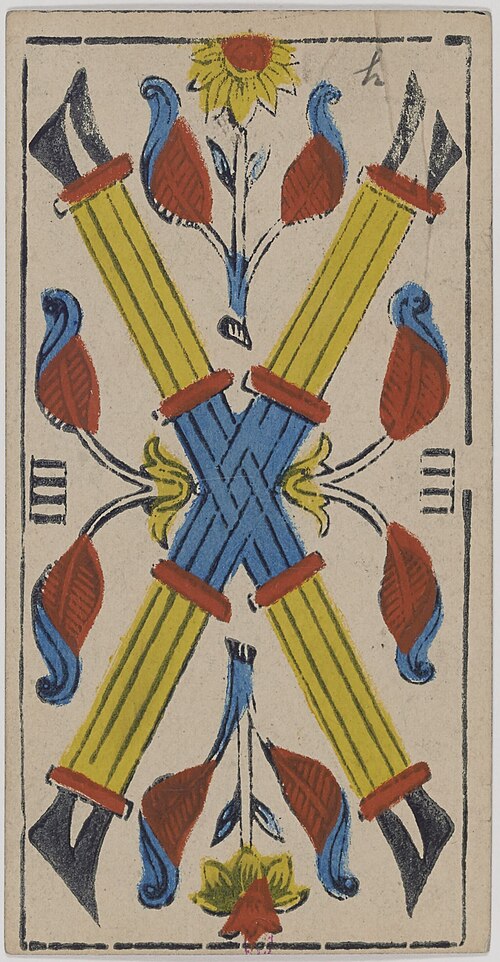 Quatro de Paus · Tarô de Marselha histórico