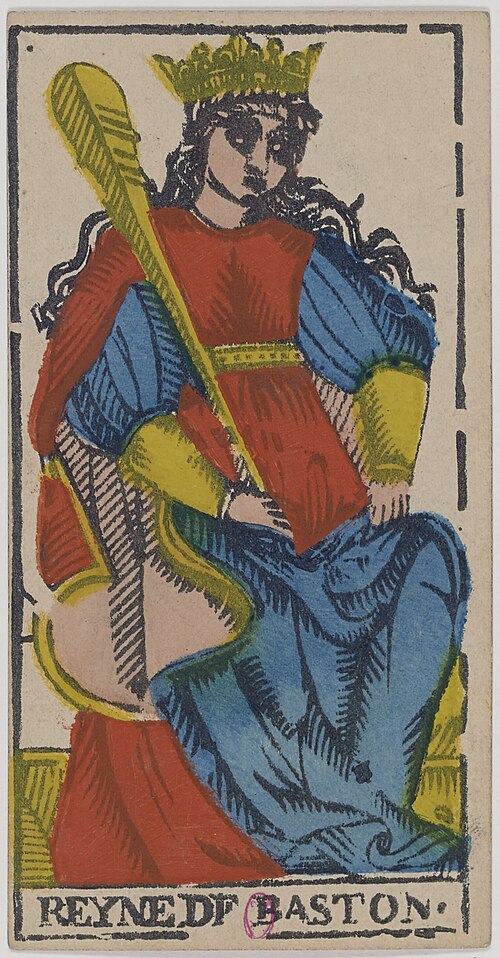 Rainha de Paus · Tarô de Marselha histórico