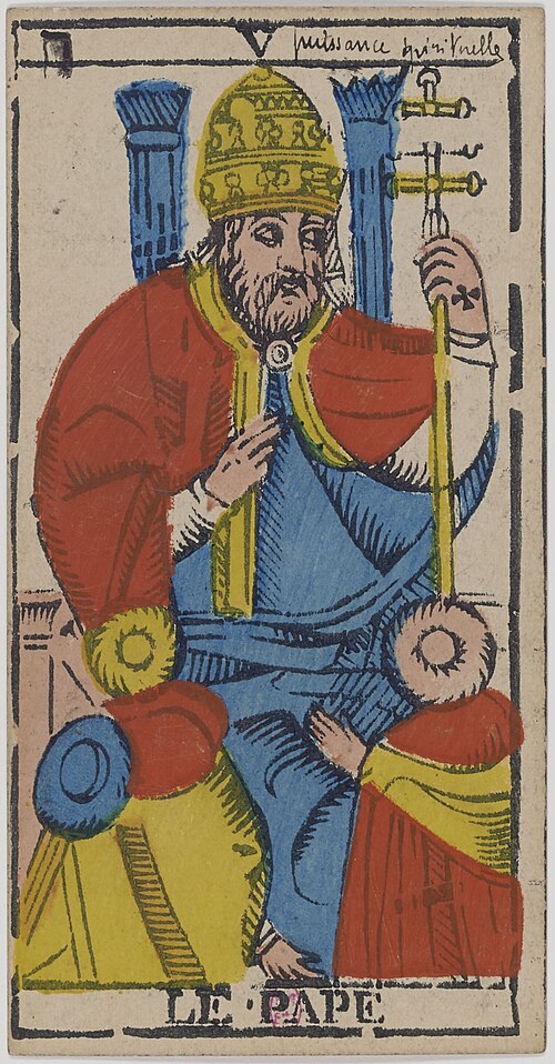 O Papa · Tarô de Marselha histórico