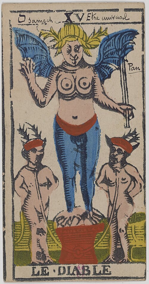 O Diabo · Tarô de Marselha histórico