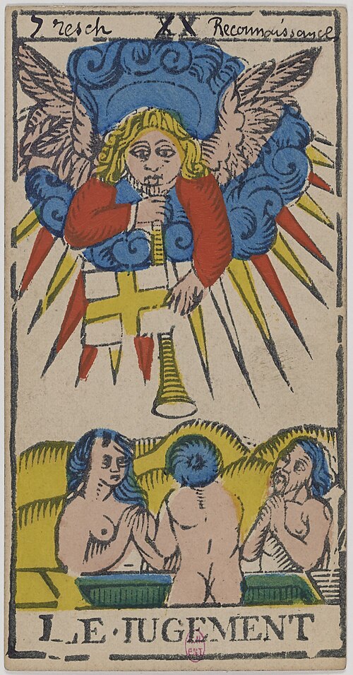 O Julgamento · Tarô de Marselha histórico